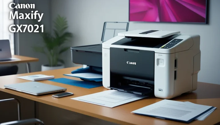 Canon Maxify GX7021 review, Canon MegaTank, inkjet printer, high-volume printing, affordable printer for business, mobile printing options, printer with fast print speed, energy-efficient printer, low-cost printing, best inkjet printers for office, reliable office printer