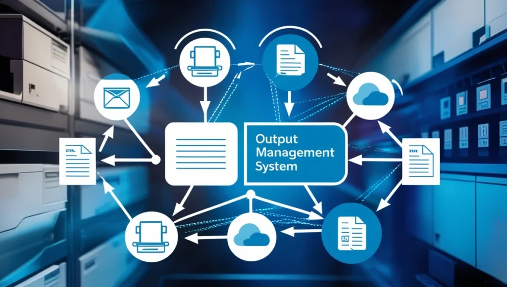 output management system, enterprise output management, what is enterprise output management, key components of enterprise output management, what does EOM mean in supply chain, the benefits of enterprise output management, OM Plus Delivery Manager, what is input output management in operating system, document output management, output management software, output management, enterprise output management system, EOM in supply chain, input output management, document management system, workflow optimization, data routing solutions, centralized document control.